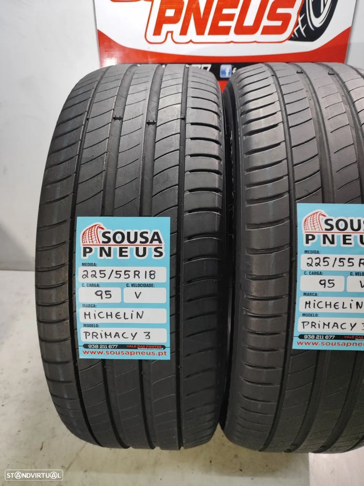 2 pneus semi novos 225-50r18 MICHELIN - oferta da entrega 130 EUROS