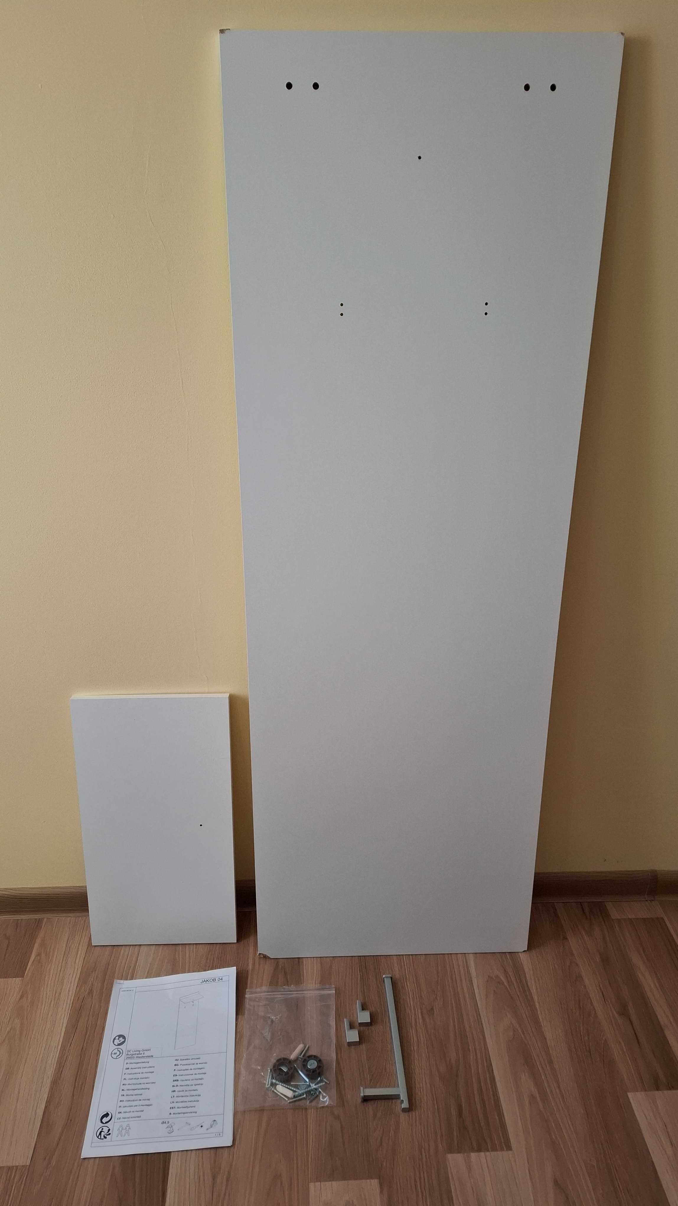 Wieszak ścienny, drewno kompozytowe, biały 48 x140 x28 LIVING Jakob