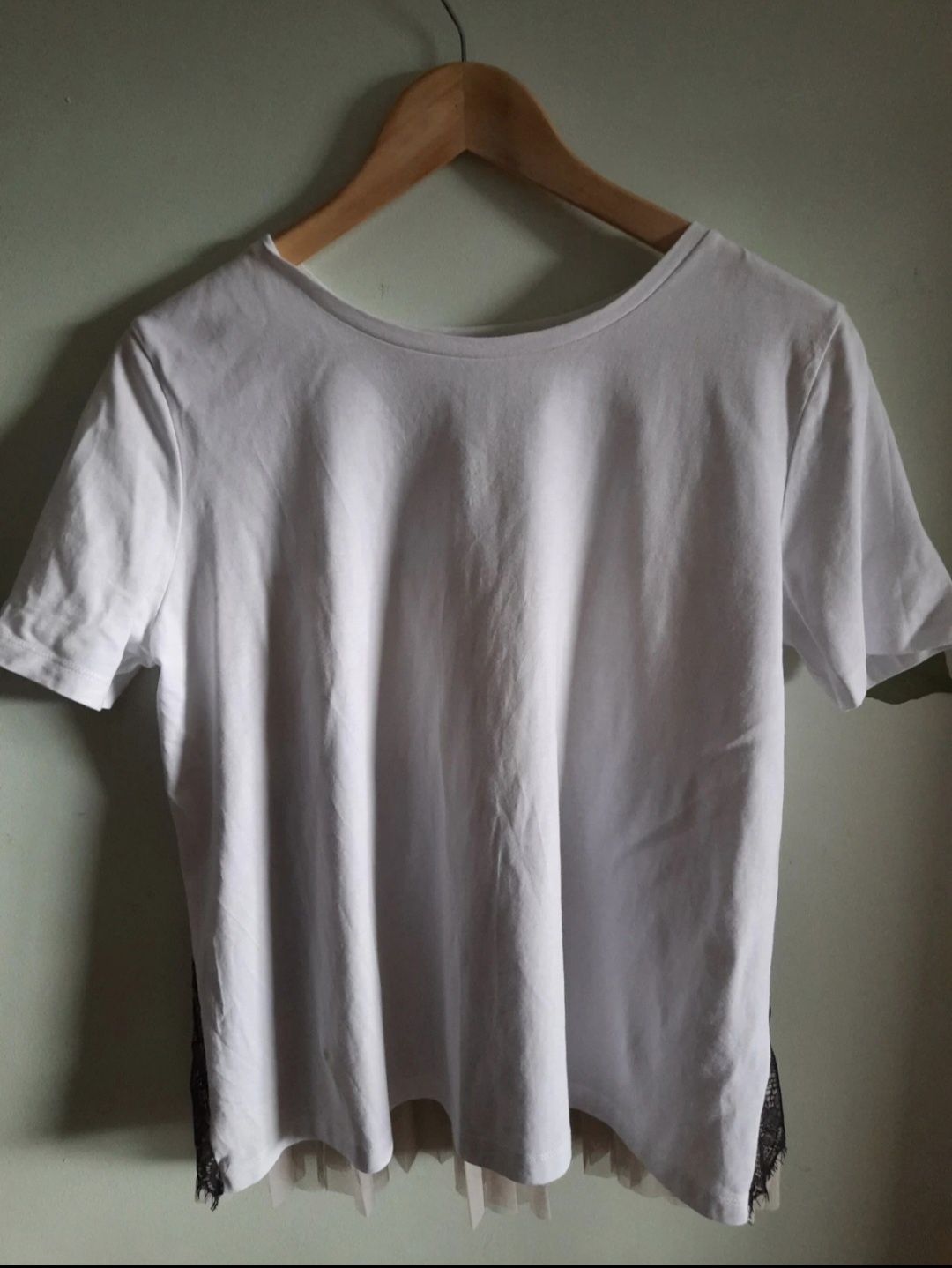 T-shirt algodão arrendada Zara