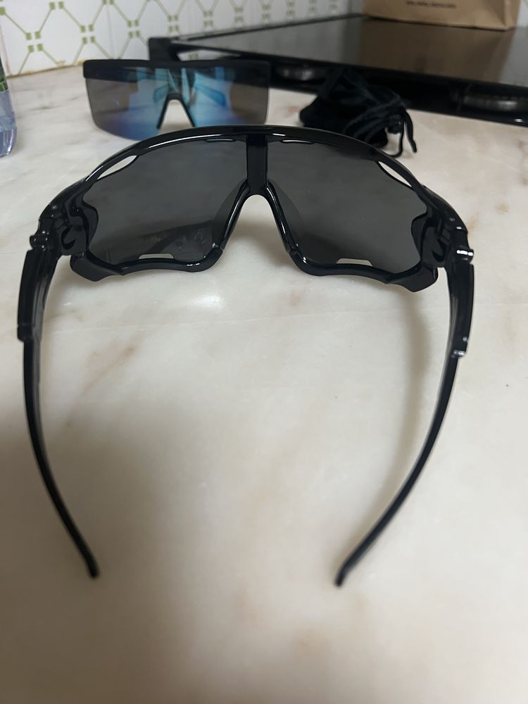 Oculos ciclismo preto/lentes cinza