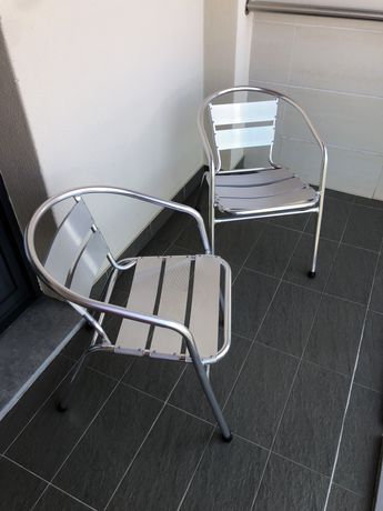 Cadeiras exterior em aluminio