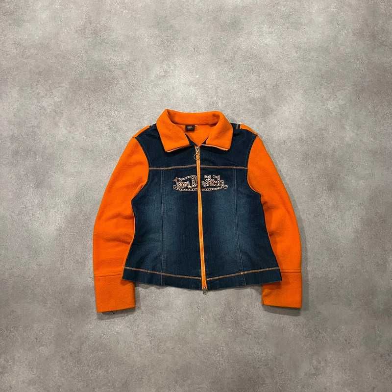 Vintage Polar Bluza Von Dutch Y2K Retro Spellout Trendy 90s Sherpa