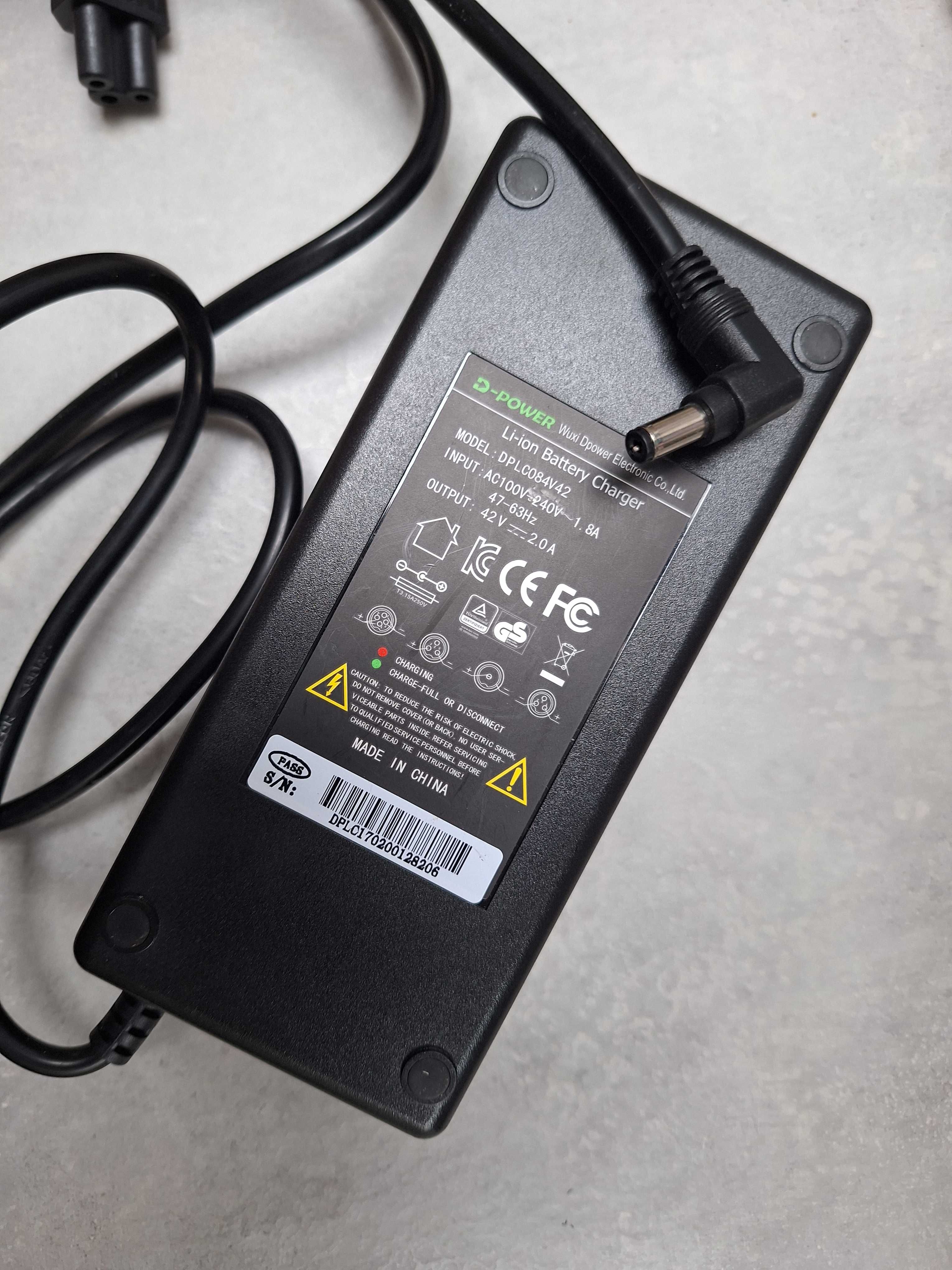 Ładowarka do roweru elektrycznego hulajnogi 42V 2A D-POWER