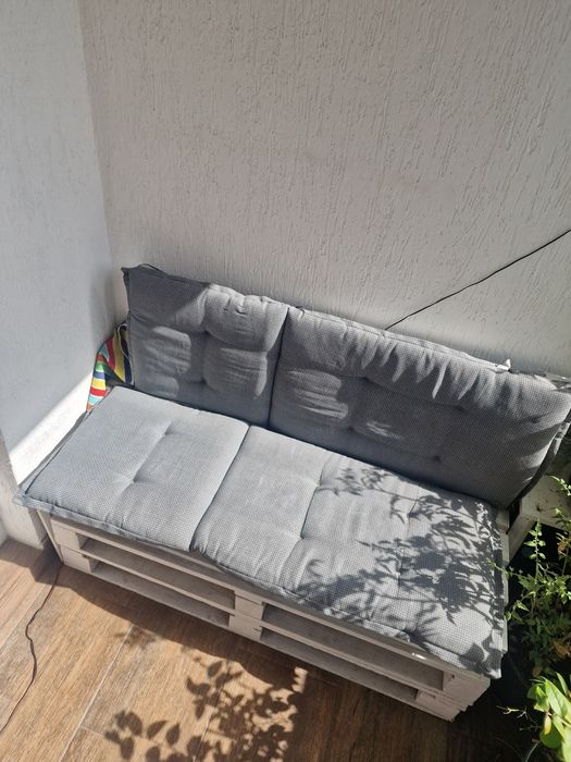 Meble balkonowe ogrodowe z palet używane - OTATNIA SZTUKA