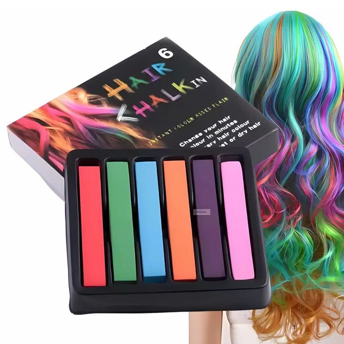 Набор цветных мелков для волос Hair Chalk 6 цветов