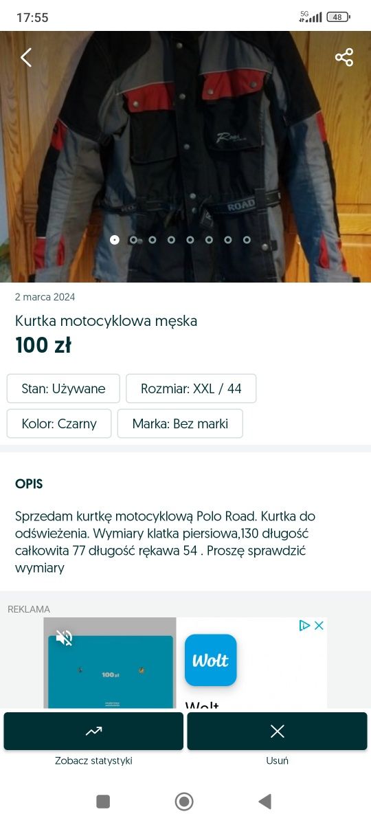 Kurtka na motocykl