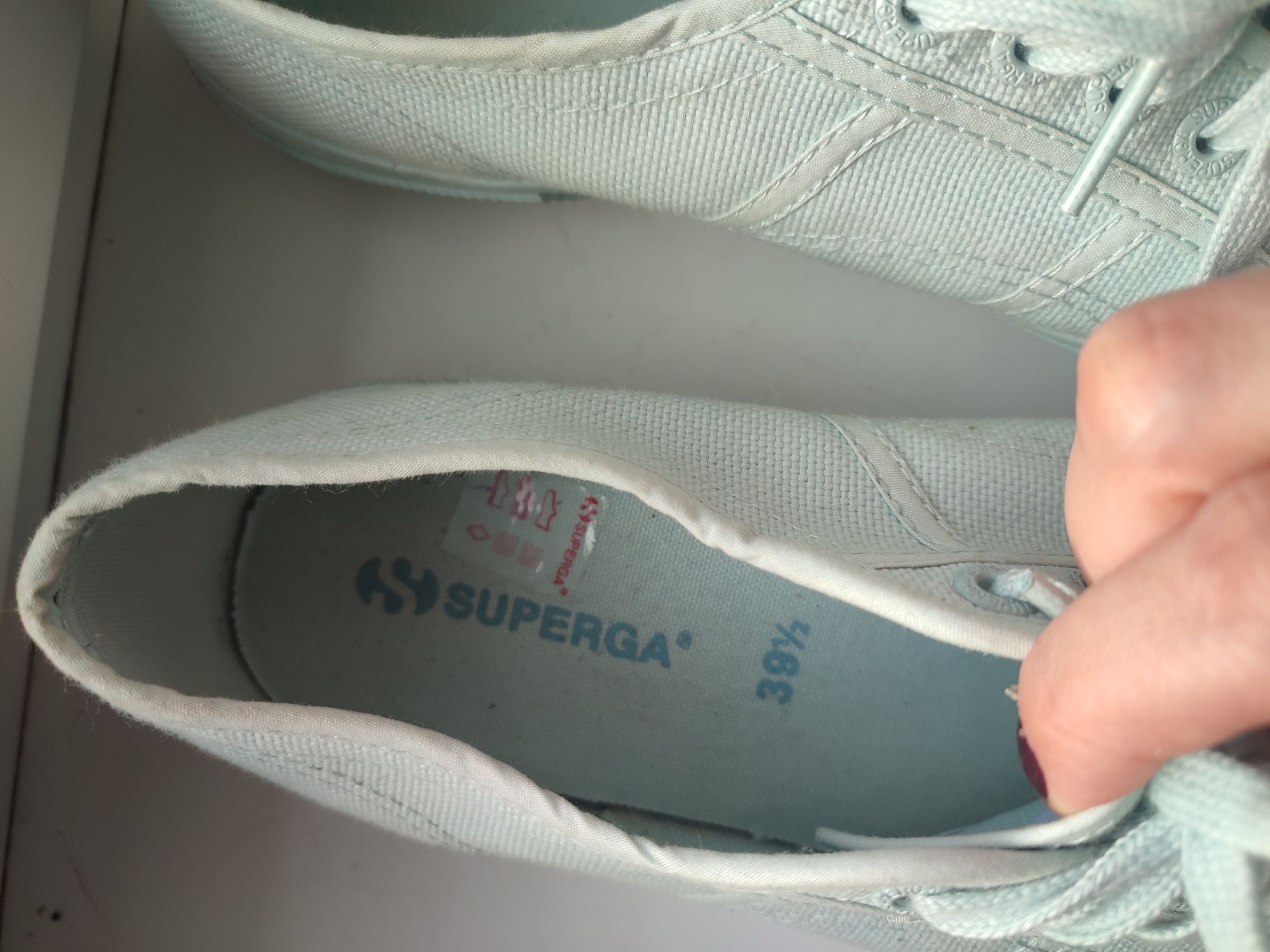 Кеды фирменные мятного цвета Superga 2750 Plus Cotu,размер 39.