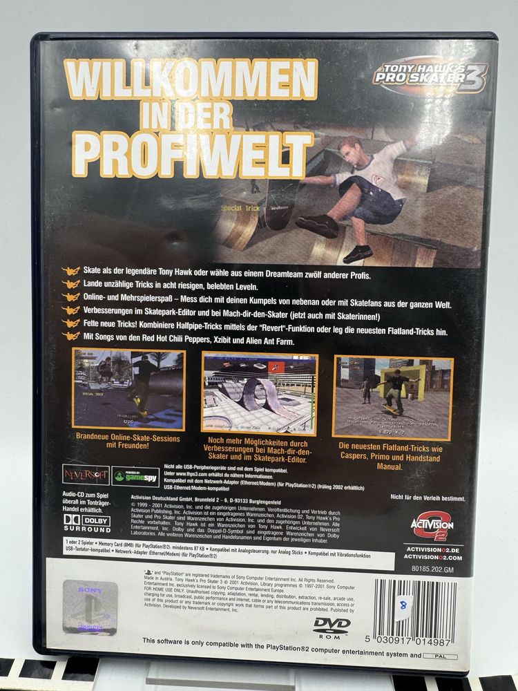 Tony Hawks Pro Skater 3 Ps2 Gwarancja