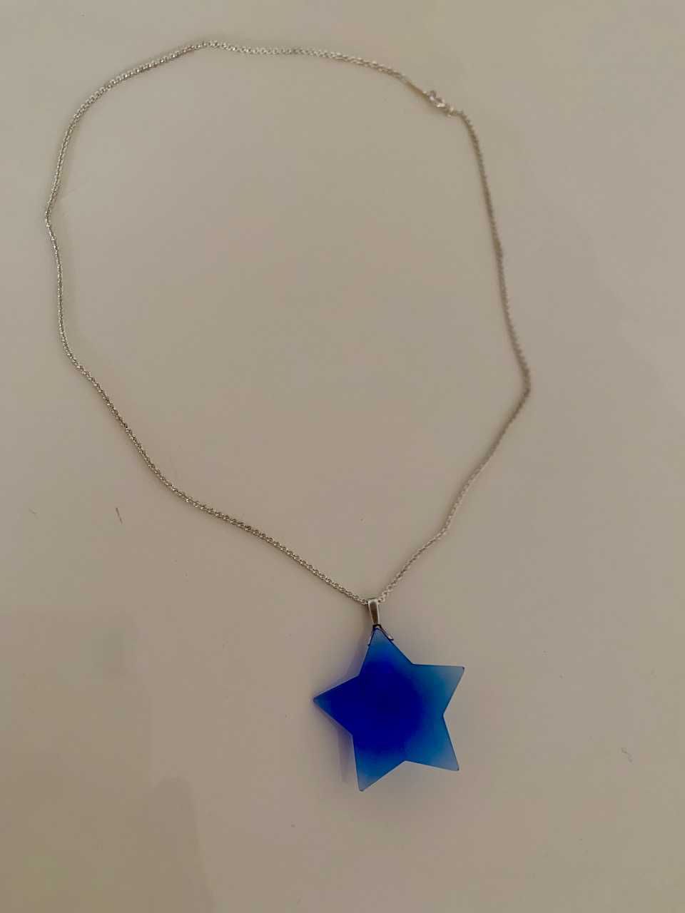 Tiffany & Co.Sterling Silver Rock Crystal Pendant Star Neckless