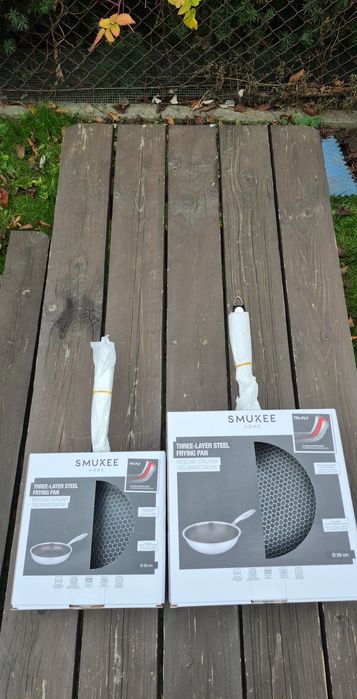 Smukee zestaw patelni 3 warstwowa konstrukcja non stick 20cm 26cm