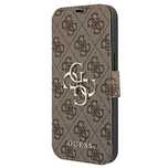 Etui Guess 4G Big Metal Logo na iPhone 13 Pro Max - brązowe