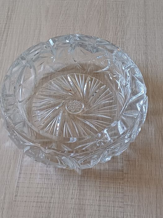 Popielnica kryształowa PRL – vintage, stan kolekcjonerski