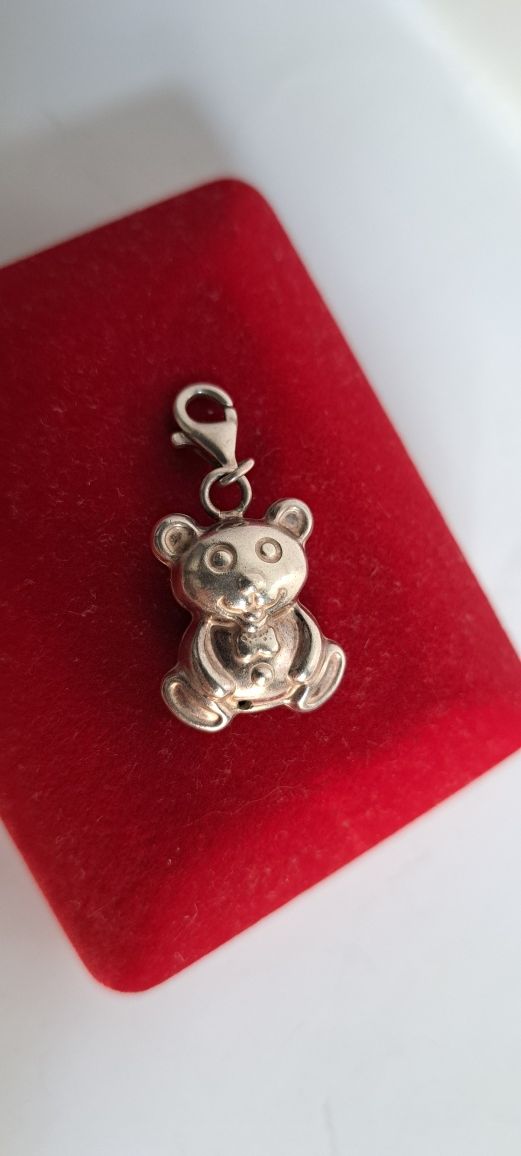 Zawieszka charms miś srebro 925