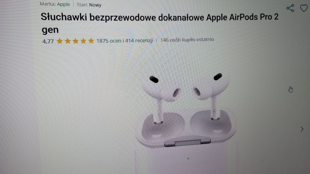 Słuchawki bezprzewodowe dokanałowe Apple AirPods Pro 2 gen.