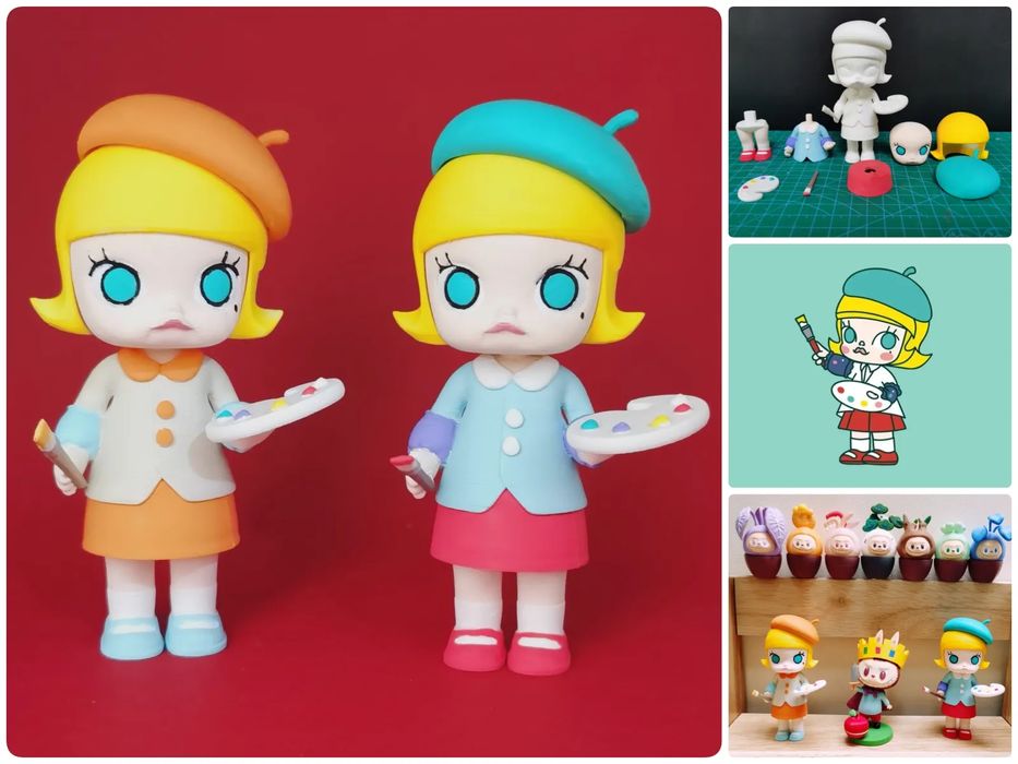 Molly Pequena Pintora POPMART (Peças)