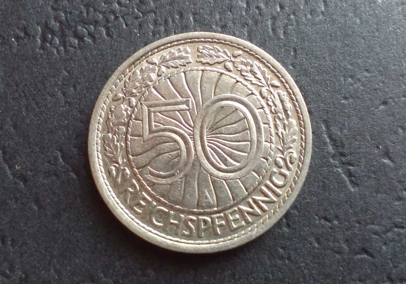 Moneta 50 reichspfennig 1927 A