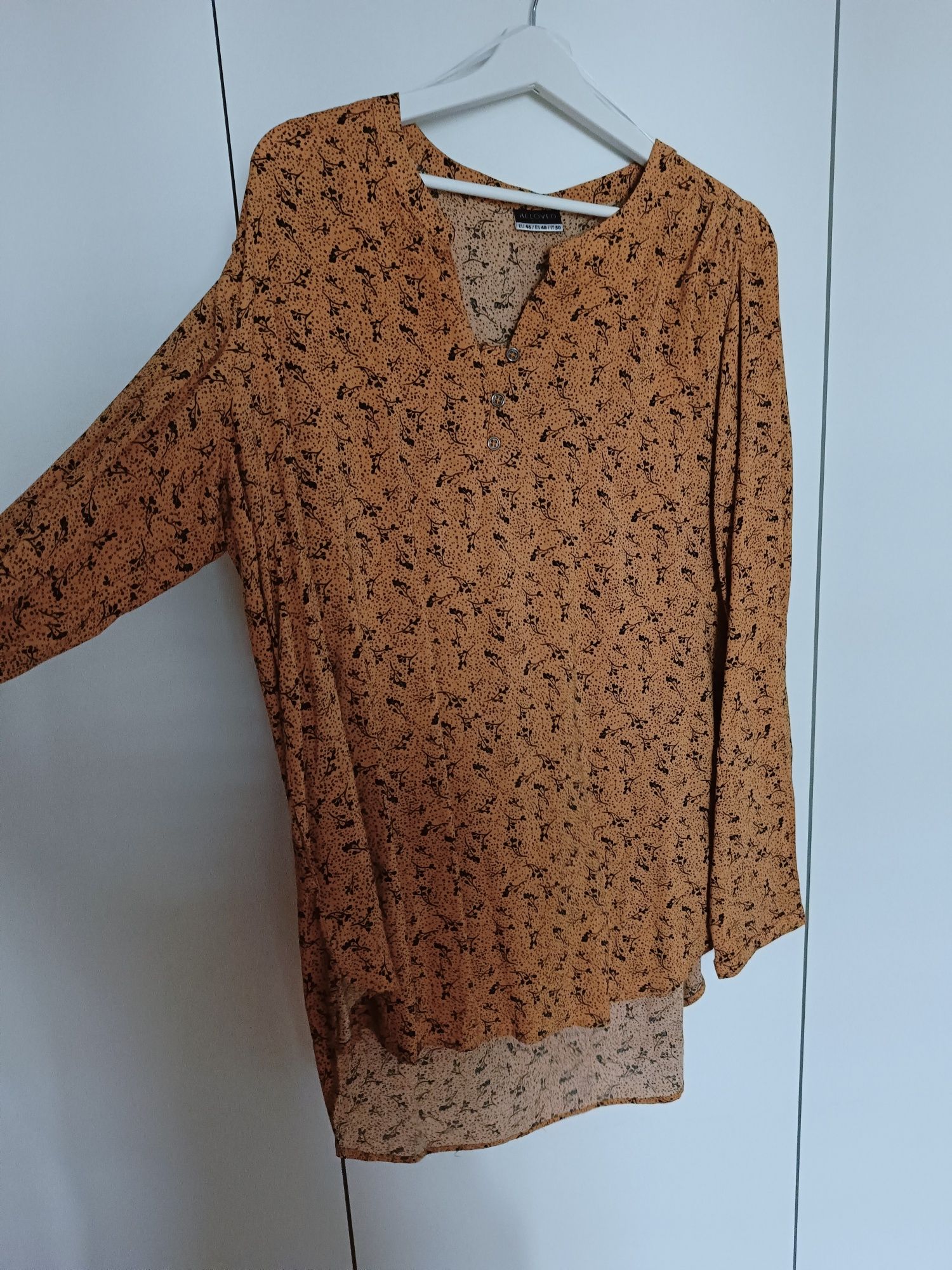 Koszula damska, bluzka tunika r 46,xxl stan idealny.