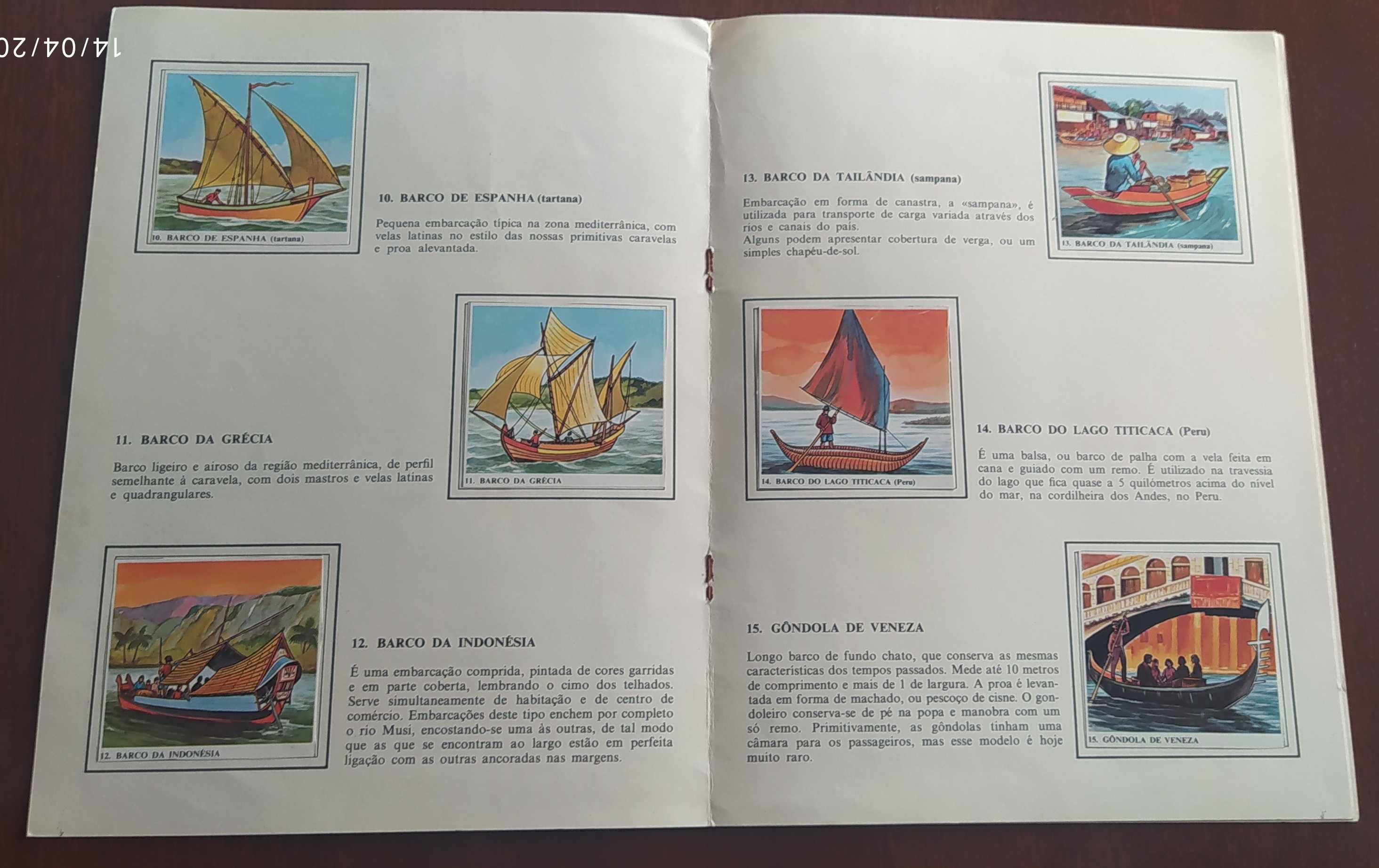 Enciclopedia em cromos nº 1 (casa portuguesas) e 2 (barcos regionais)