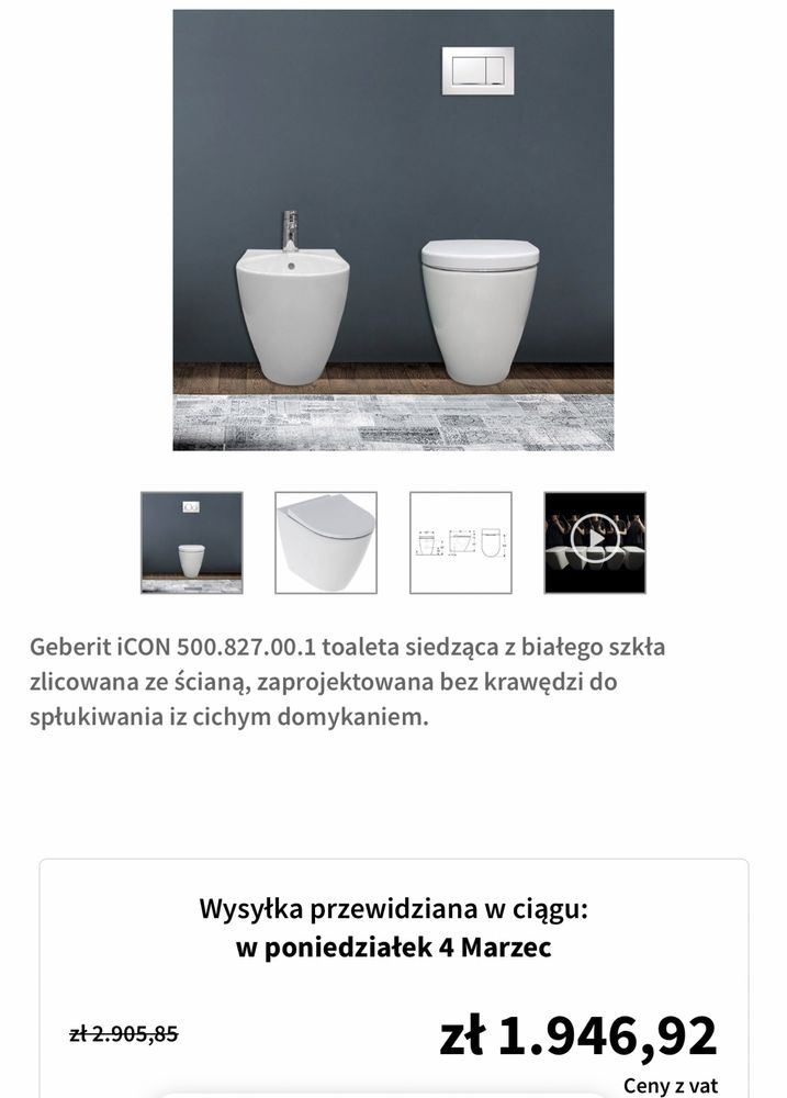 Geberit iCon t=56cm Rimfreel model-500.827.00.1