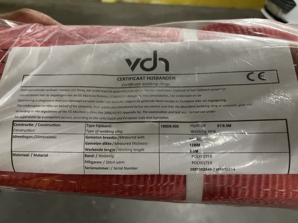 Cintas de elevacao 5 toneladas