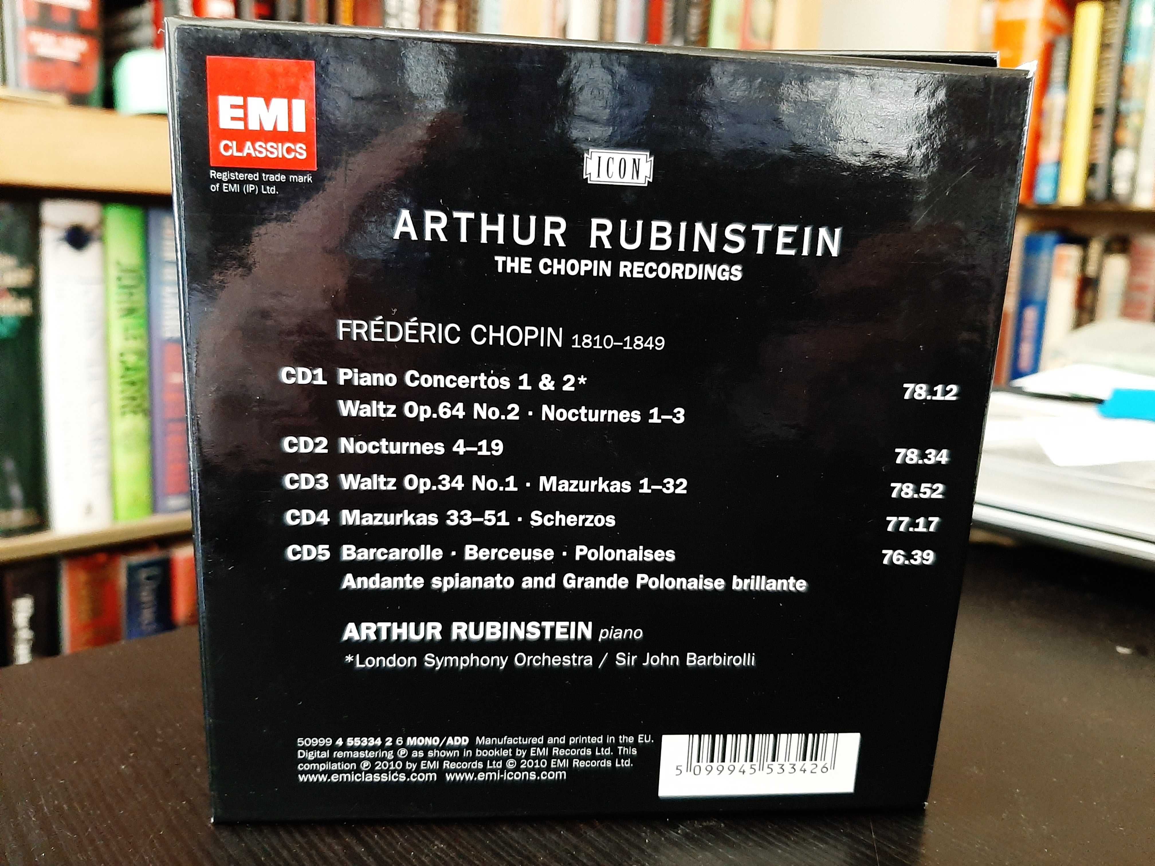 Arthur Rubinstein – The Chopin Recordings - 5 Cds