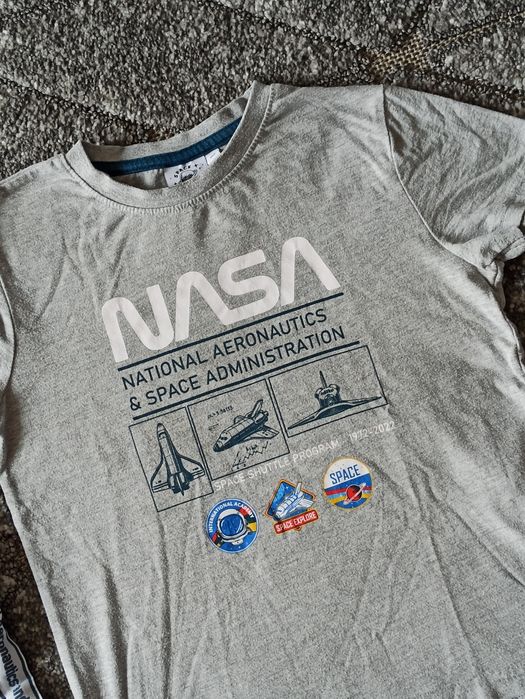 NASA Kik komplet t-shirt spodenki 128 stan bdb sportowa koszulka