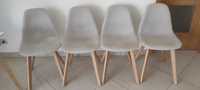 4 cadeiras de madeira/tecido vintage