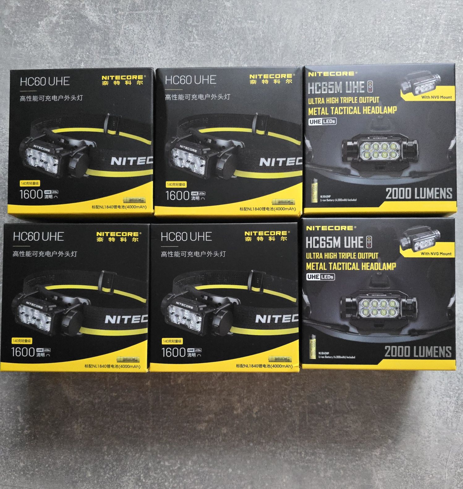 Nitecore NU11, NU50, HC65M UHE, NU25, NU50, NU53, NU05, UT27, HC60 UHE