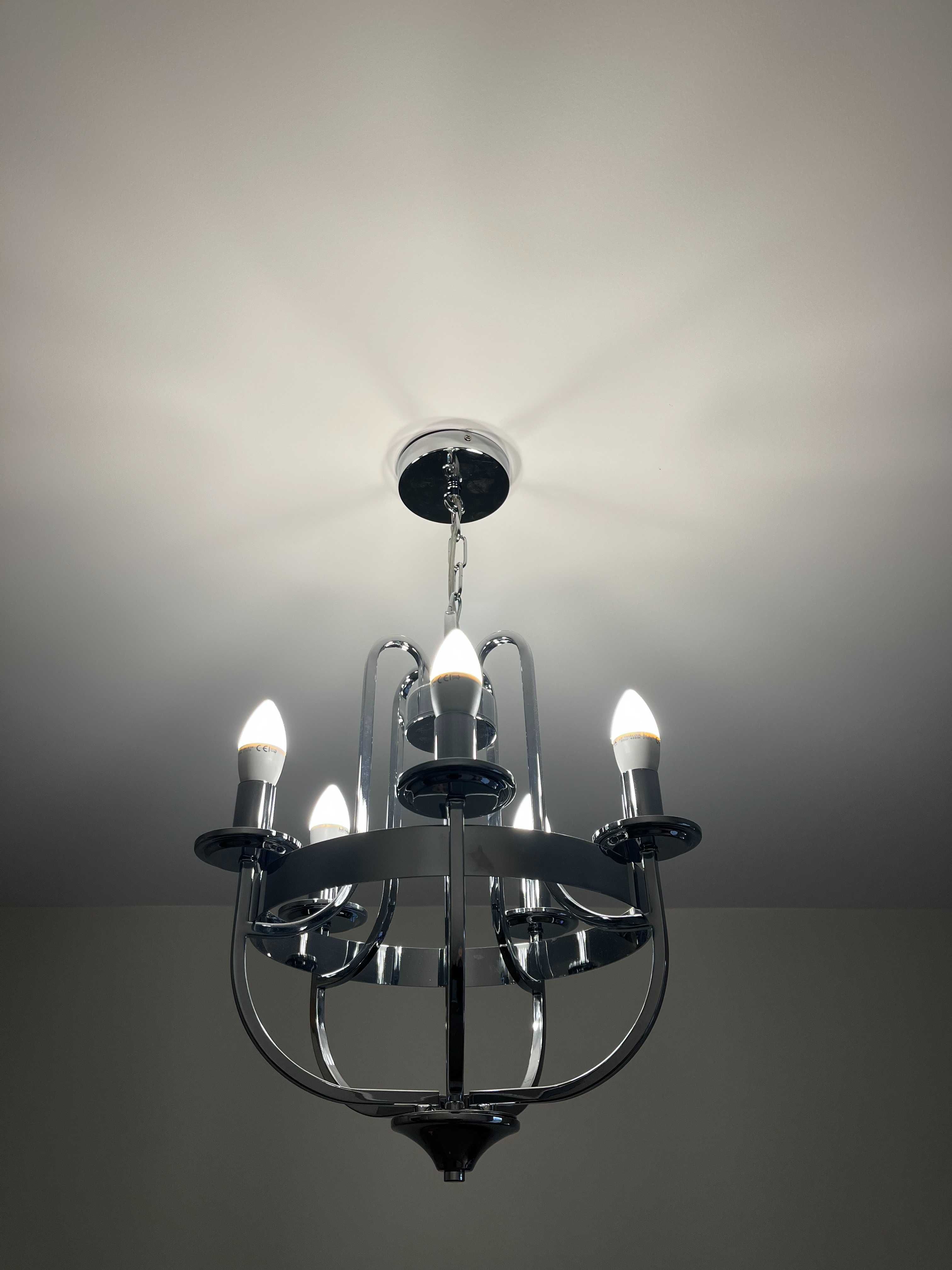 Erno żyrandol świeczkowy 5-punktowy model BL0738 chrom styl Hamptons