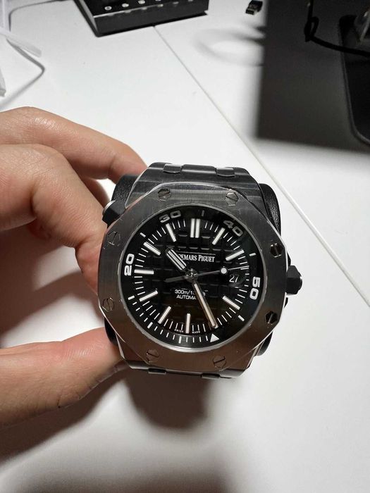 Relógio Audemars Piguet Royal Oak Homem Preto -