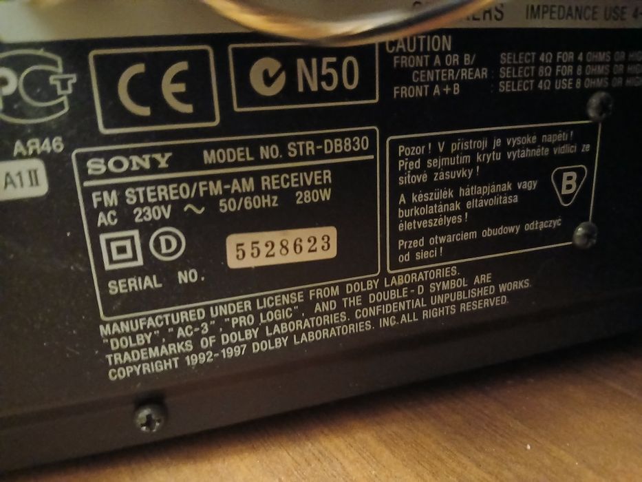 Amplituner Sony STR-DB830