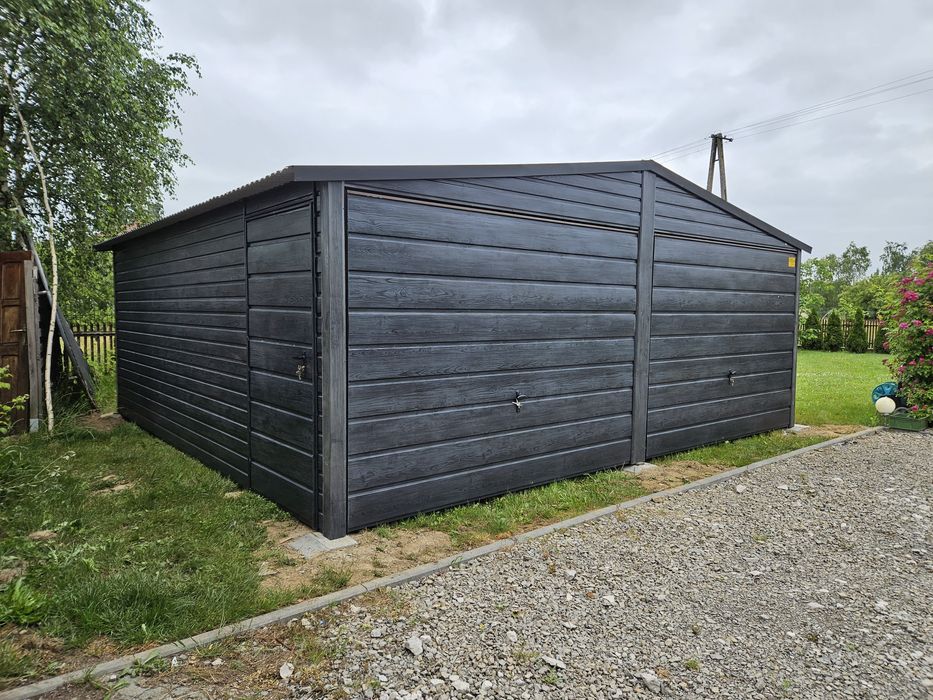 6x6 POD Garaze Blaszane Garaż Blaszany Blaszak Blaszaki Drewnopodobny