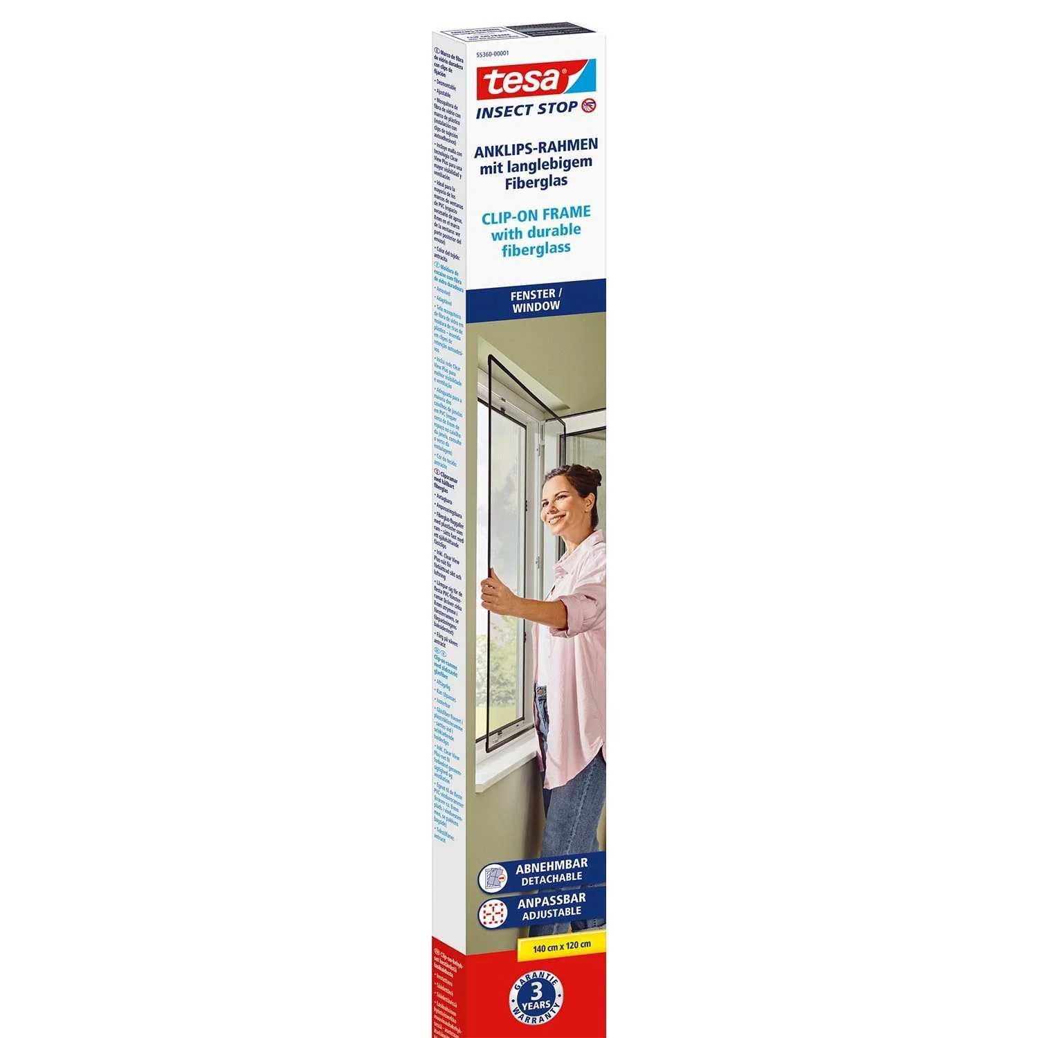 Moskitiera okienna Tessa Clip-On - 120 x 140 cm