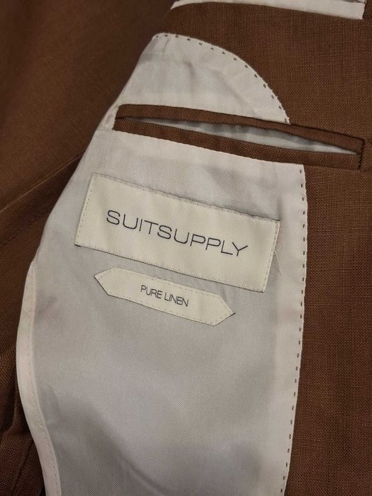 Garnitur Suitsupply r. 46 – Irlandzki Len Spence Bryson (Half Canvas)