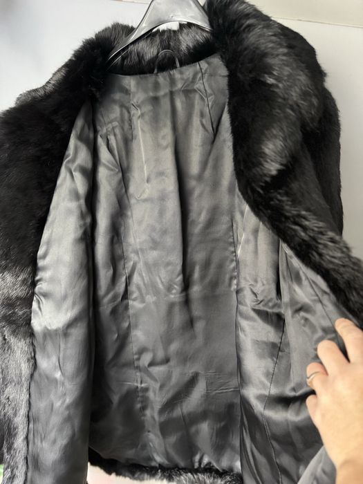 Naturalne futro królik czarne