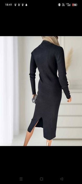 Mega piękna nowa sukienka czarna S/M 70% wiskoza