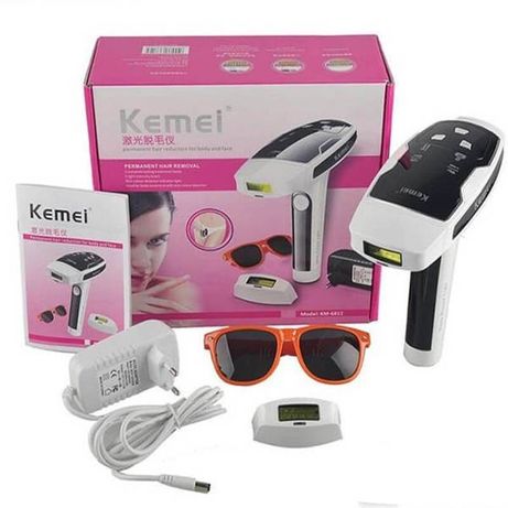 Фотоэпилятор KEMEI для лица и тела со съёмными картриджами