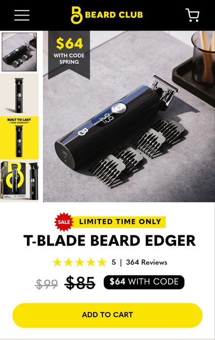 тример для бороди Beard Club T blade USA
