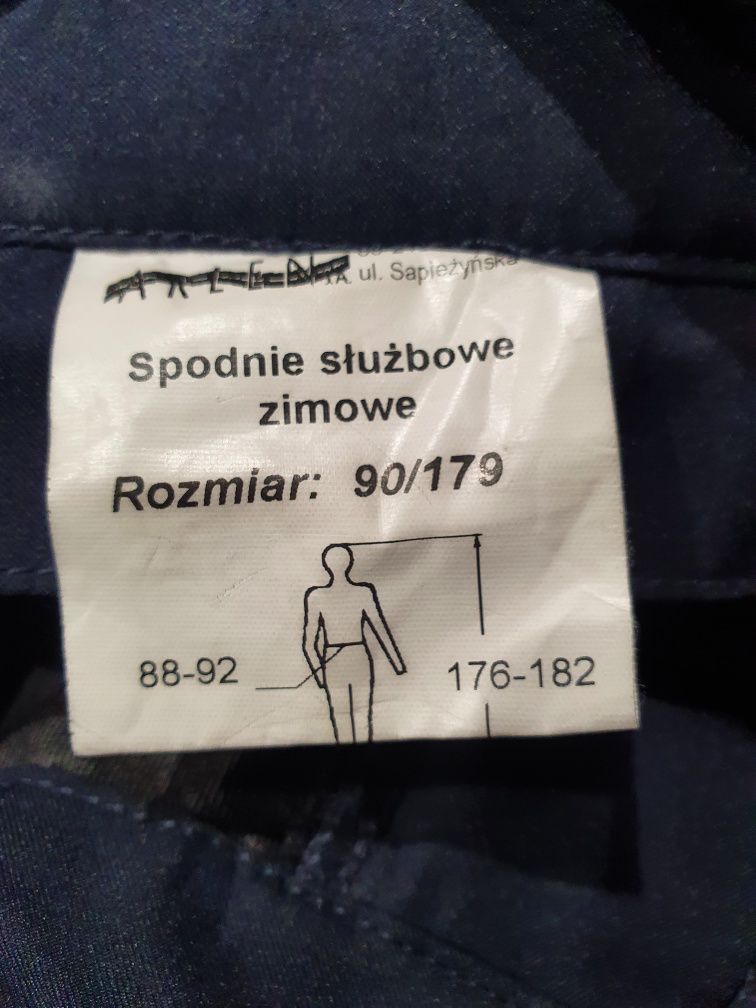 Spodnie zimowe policyjne