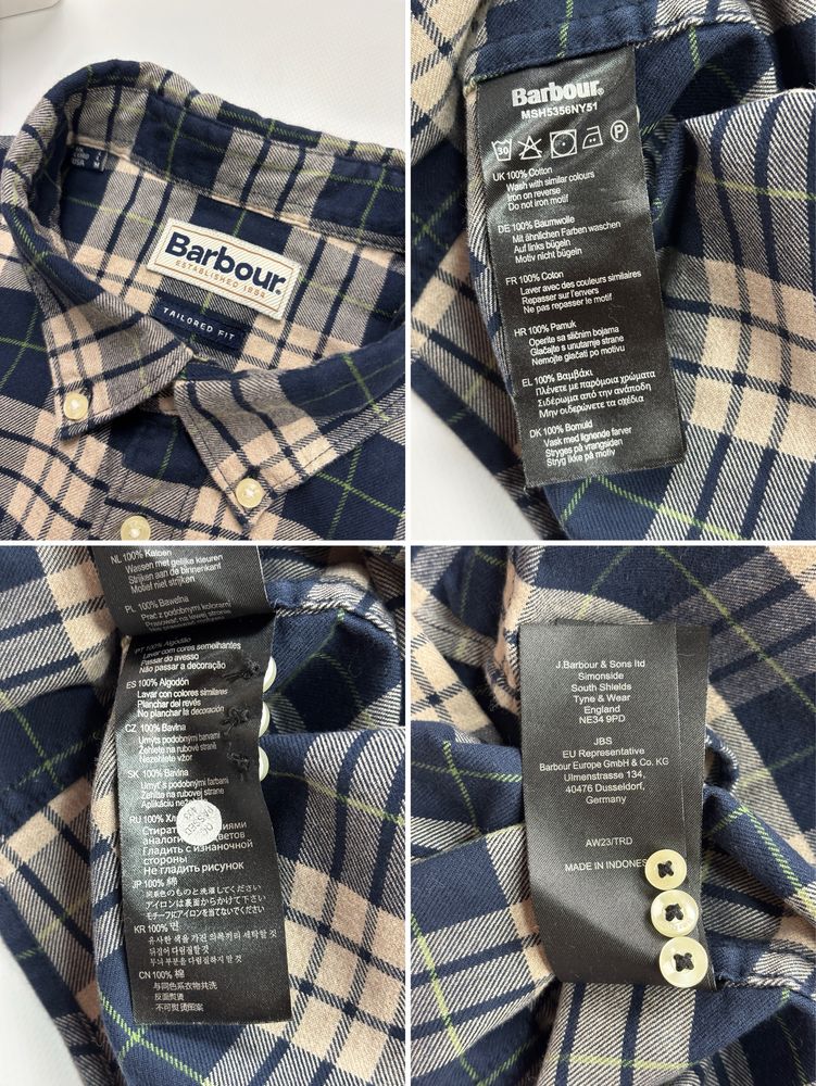 Рубашка Barbour Swinton Tailored Fit originals оригинал size M, L