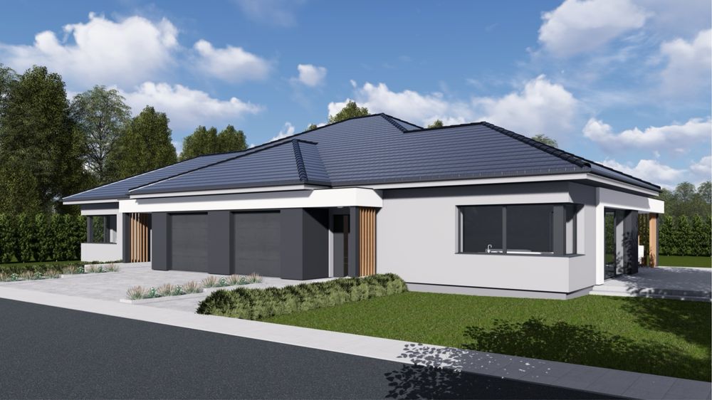 NOWOŚĆ! Nowoczesny dom- bliźniak Tarnowo Podgórne- duży ogród