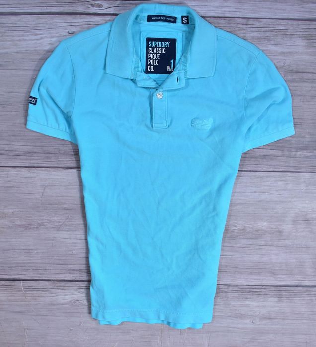 Superdry Męska Koszulka Polo Vintage Destroyed / S