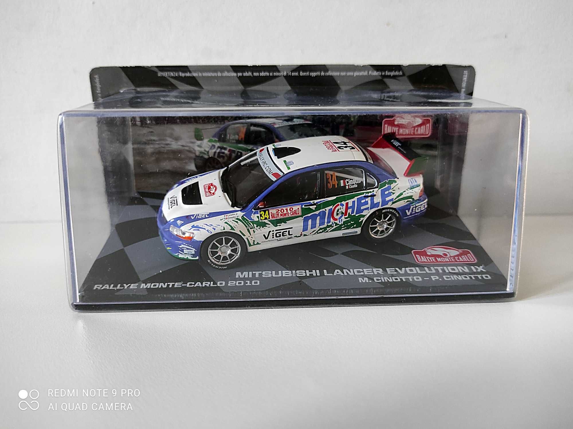 MITSUBISHI LANCER Evo IX Rally Monte Carlo 2010 M.Cinotto 1:43