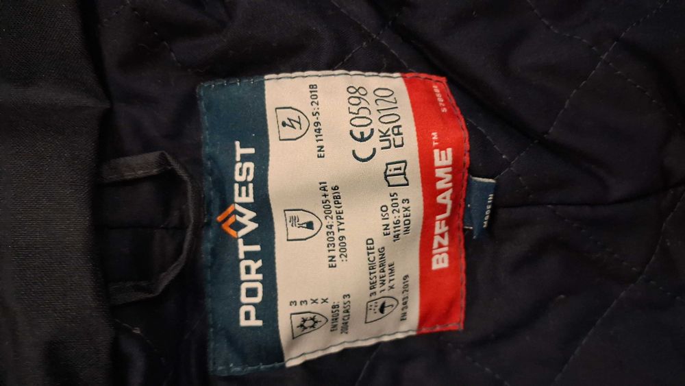 Nowa kurtka robocza PORTWEST – trudnopalna, odblaskowa, Rozmiar L