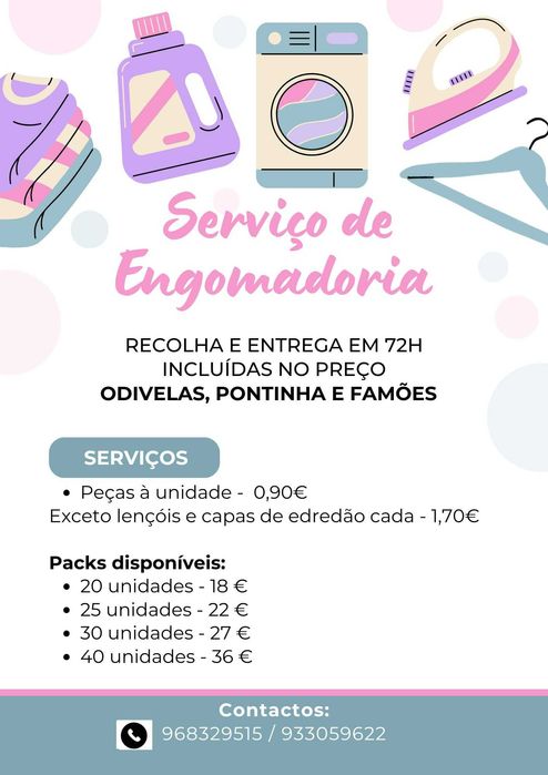 Serviço de Engomadoria - Recolha/Entrega ao domicílio
