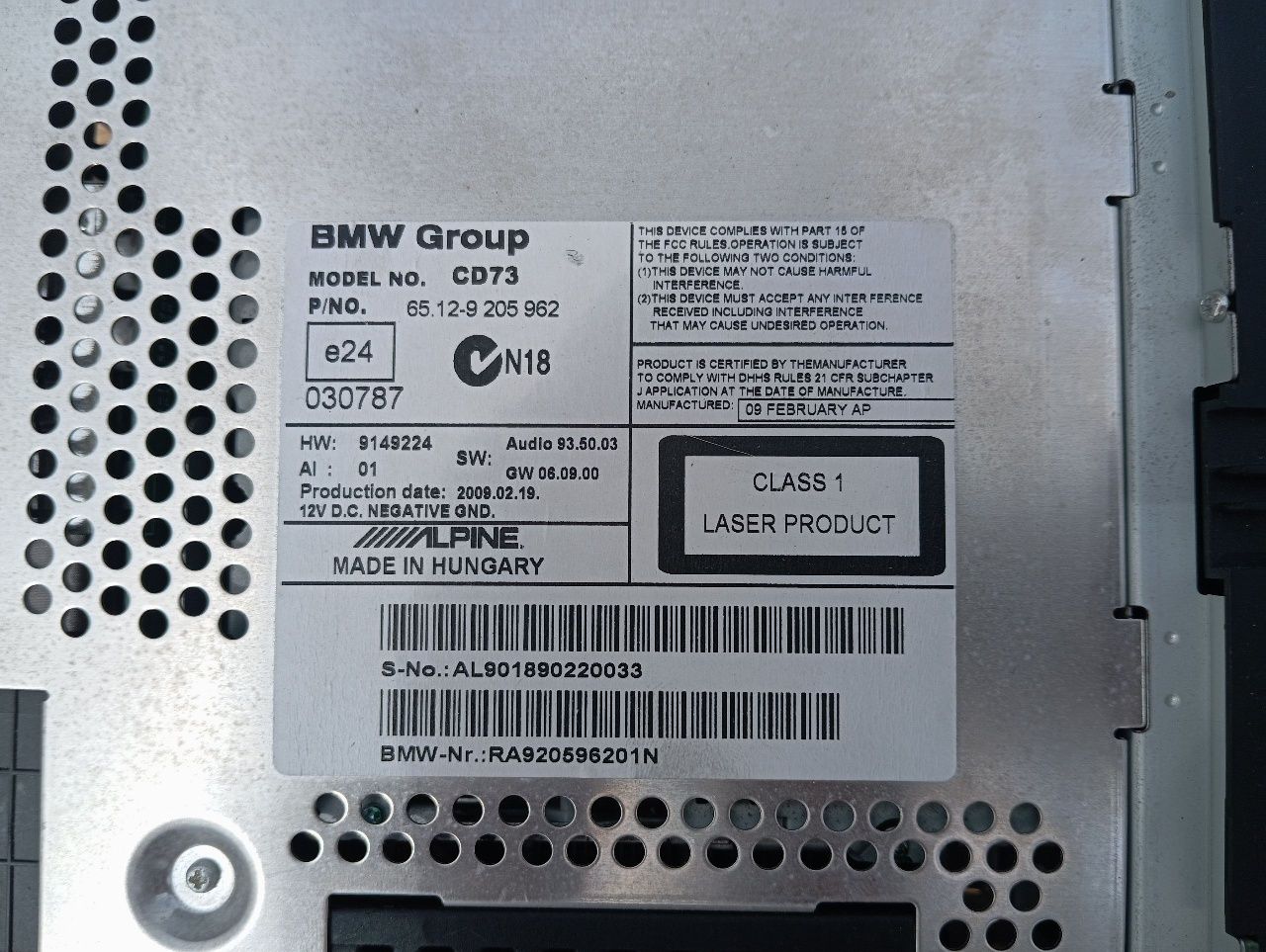 Radio professional Cd Usb BMW e81 e82 e87 e90 e91 e92 e93