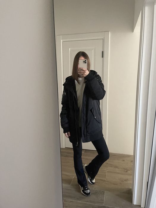 Парка пуховик Zara trafaluc чорного кольору