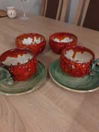 Filiżanki i miski na zupę ręcznie malowane