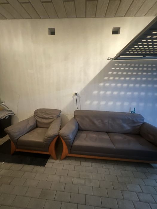 Zestaw wypoczynkowy ze skóry