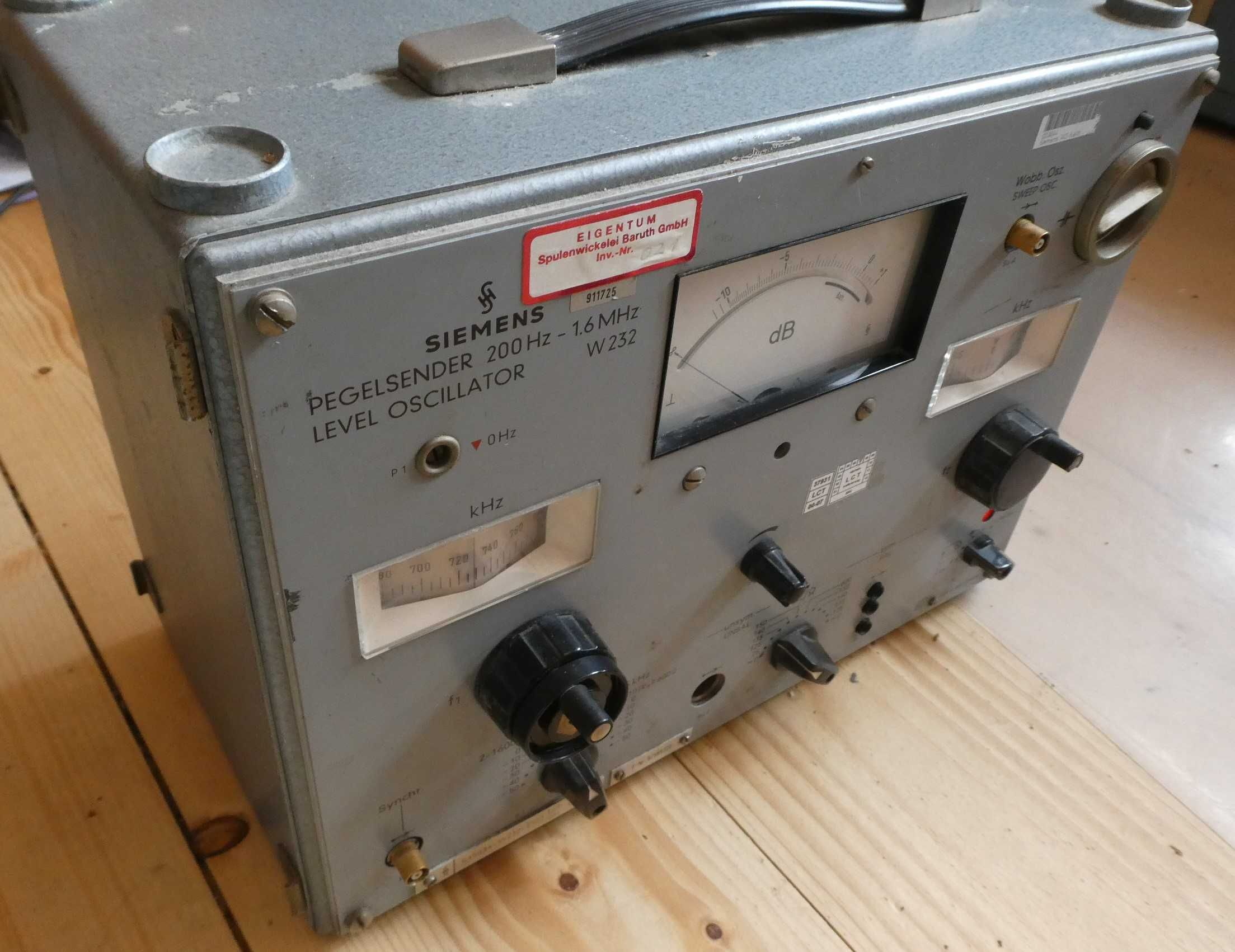 2Miernik Urządzenia SIEMENS Level Meter i OSCILLAROR 200Hz-1.6MH